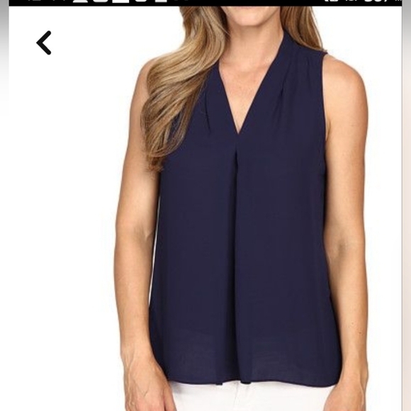 Vince Camuto Tops - 🔥Bundle. 2 Vince Camuto sleeveless v-neck blouses with inverted front. Sz S